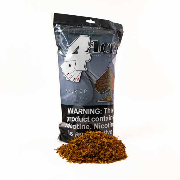 4 Aces Pipe Tobacco 1 lb (16oz) - Silver