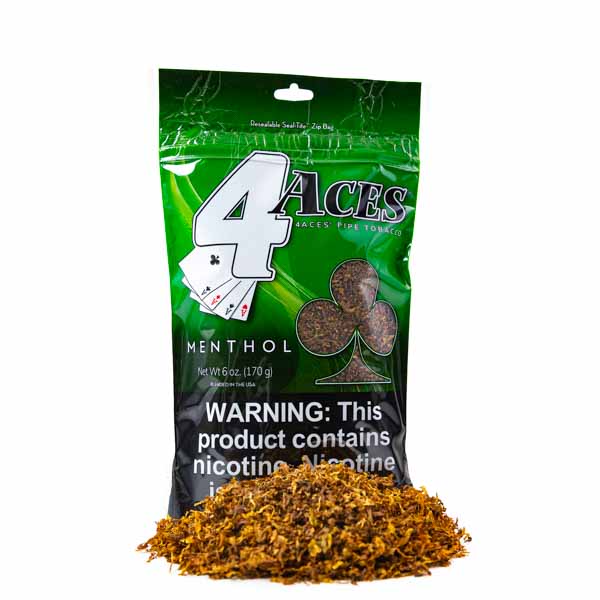 4 Aces Pipe Tobacco 6 oz - Menthol