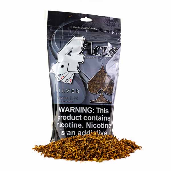 4 Aces Pipe Tobacco 6 oz - Silver