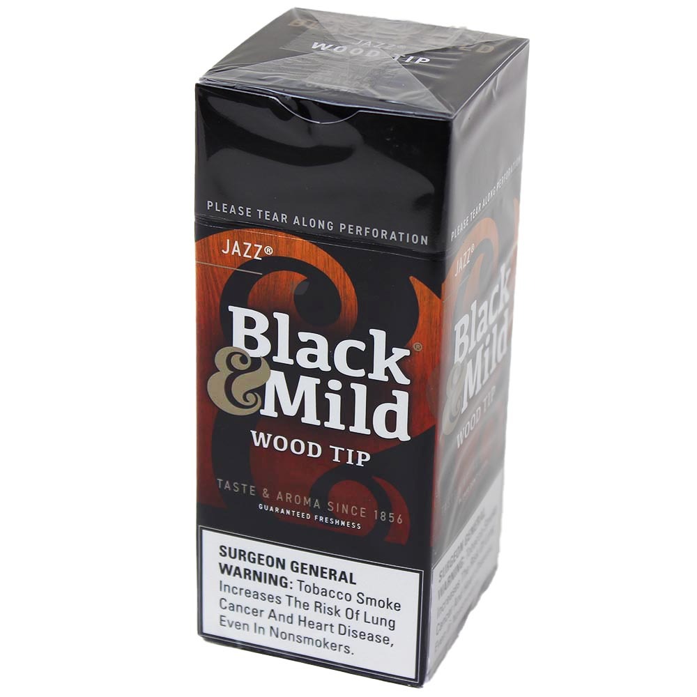 Black and Mild 25 ct. Upright - Wood Tip - Jazz