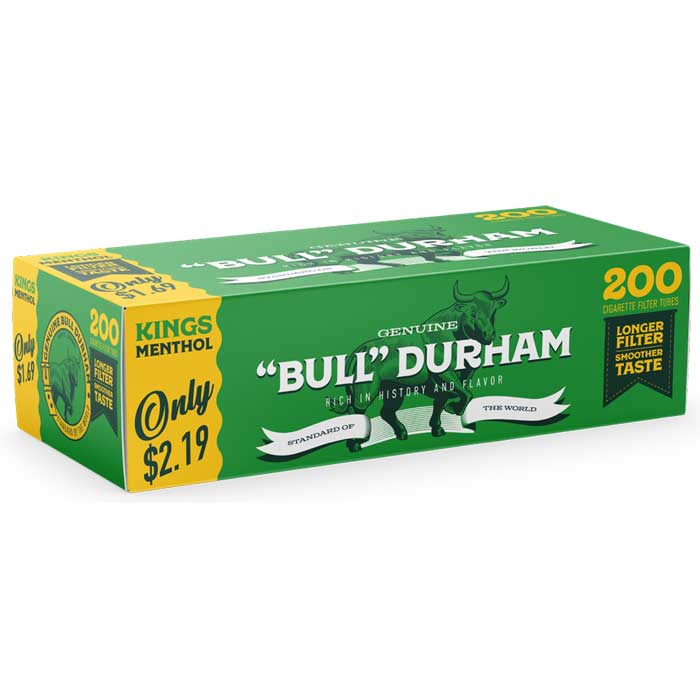 Bull Durham Tubes 200 ct - Menthol - King