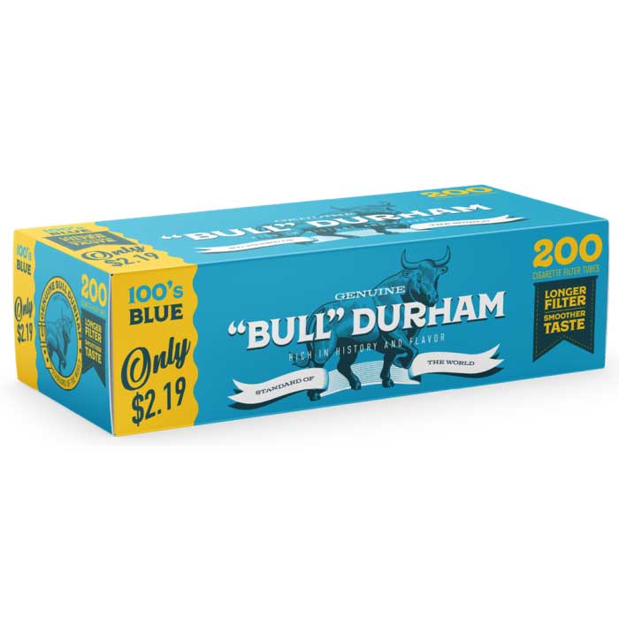 Bull Durham Tubes 200 ct - Blue - 100mm