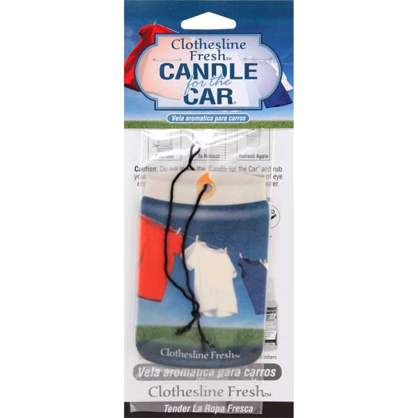 Candle for the Car Air Freshener - Clothesline Fresh