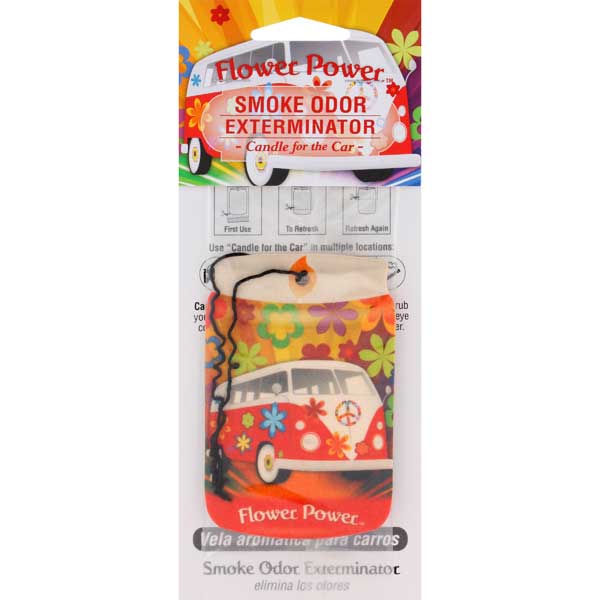 Candle for the Car Air Freshener - Flower Power
