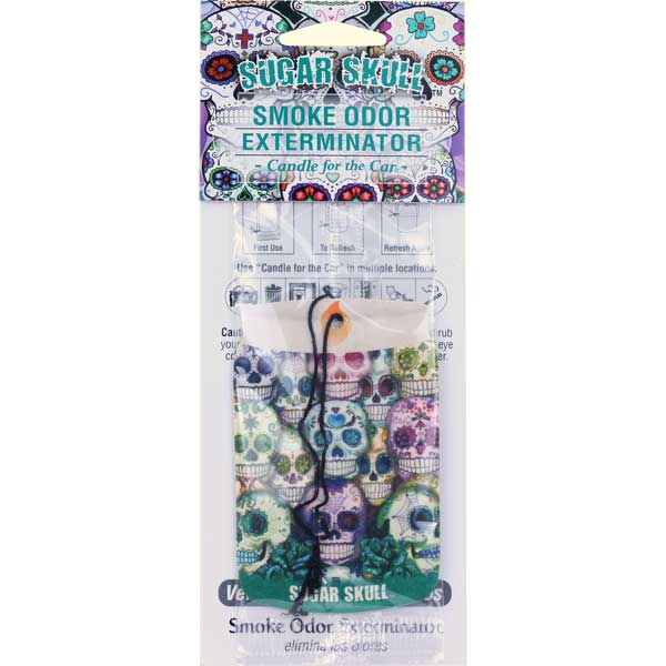 Candle for the Car Air Freshener - Sugar Skull