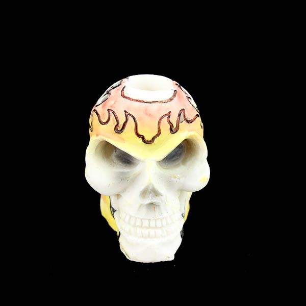 Ceramic Skull Snuffers - Flames