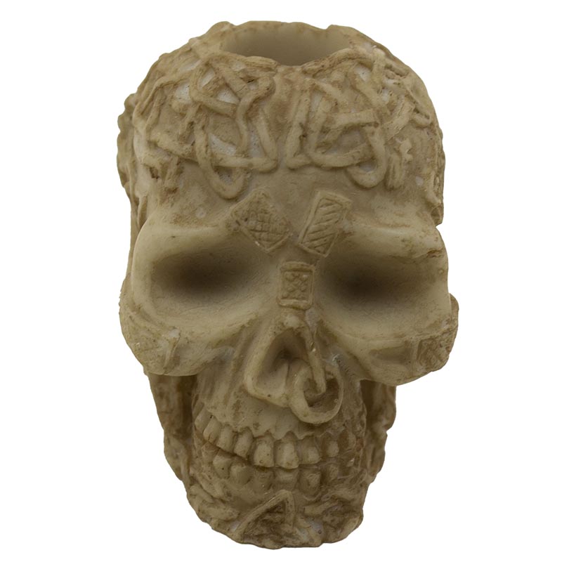 Ceramic Skull Snuffers - Carved