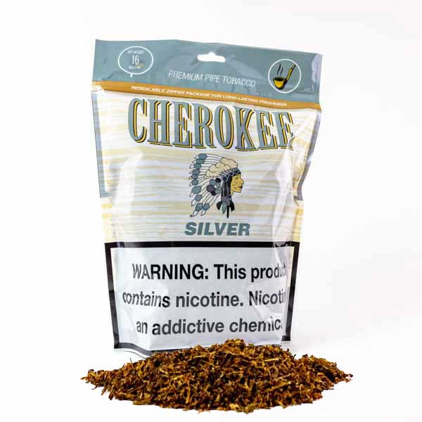 Cherokee Pipe Tobacco 1 lb (16oz) - Silver