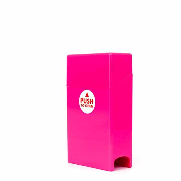 Cigarette Case with Mini Lighter holder - King - Pink