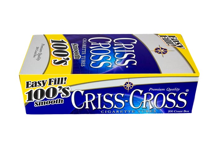Criss Cross tubes 200 ct - Blue 100mm