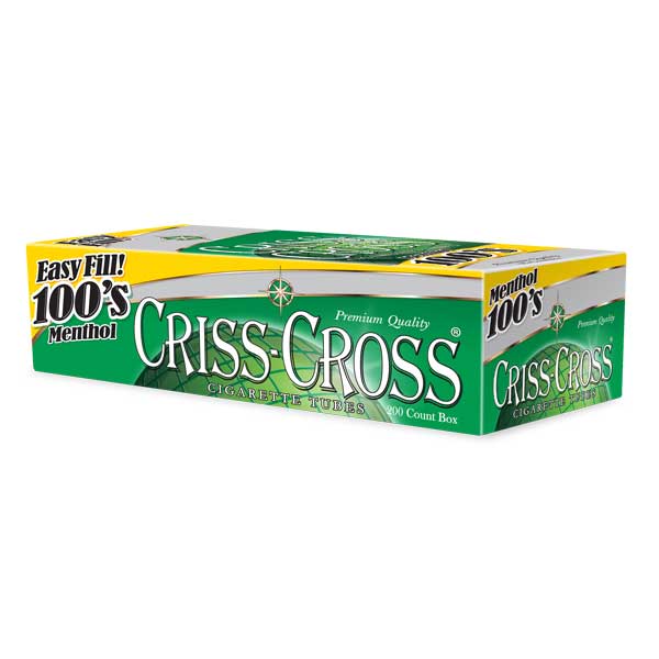 Criss Cross tubes 200 ct - Menthol 100mm