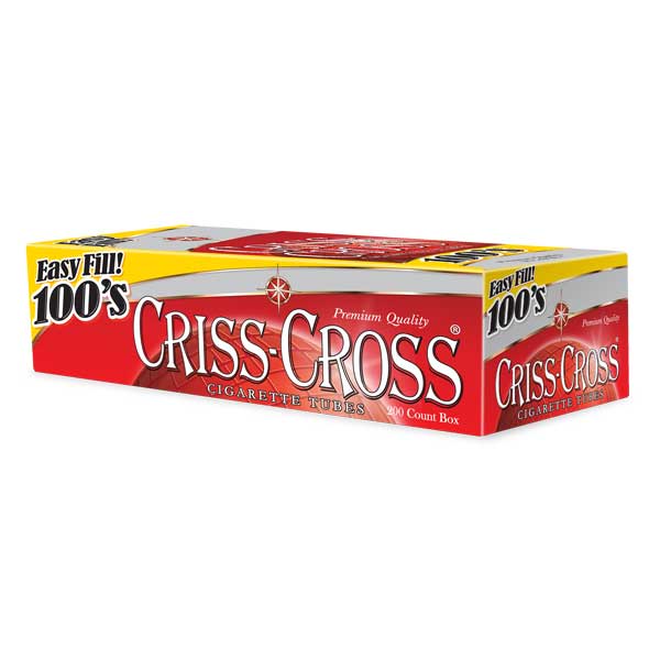 Criss Cross tubes 200 ct - Red 100mm