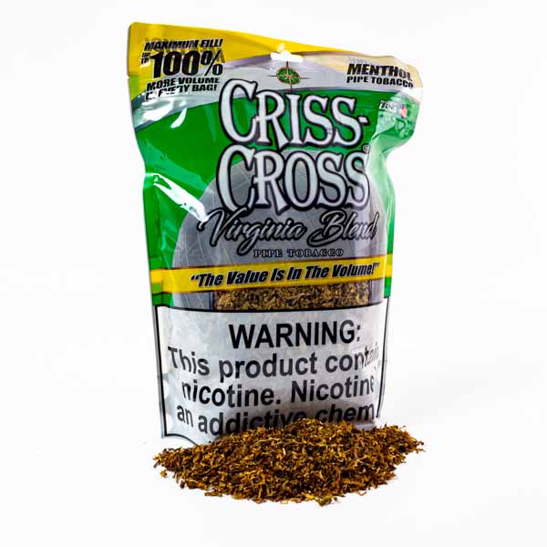 Criss Cross Virginia Blend Pipe Tobacco 8 oz - Menthol