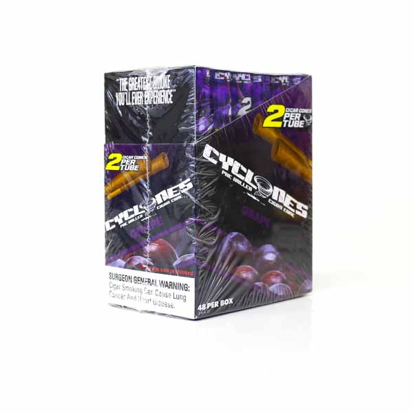 Cyclones 2 Per Tube Cigar Cones - 24/box - Grape