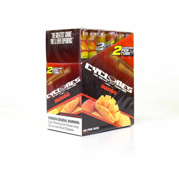 Cyclones 2 Per Tube Cigar Cones - 24/box - Mango