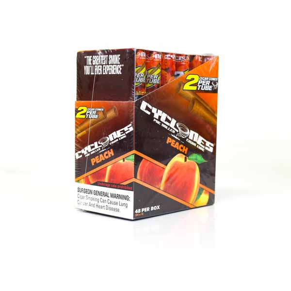 Cyclones 2 Per Tube Cigar Cones - 24/box - Peach