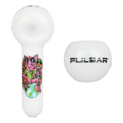 Pulsar 5 Inch Artist Series Spoon Pipe - Chill Cat