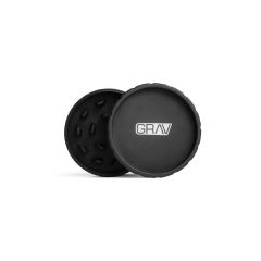 GRAV Hemp Plastic 2-Piece Grinder - Black Top Open 1