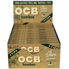 OCB Rolling Paper - Bamboo King Size Slim w Tips Box