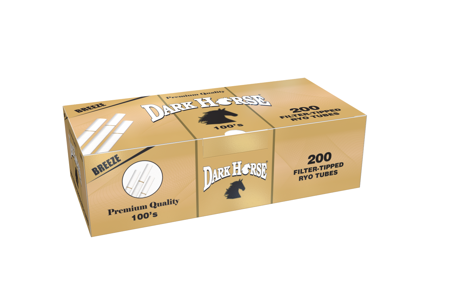 Dark Horse Tubes 200 ct - Breeze (Gold) 100mm