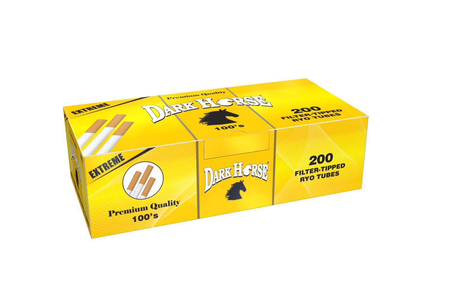 Dark Horse Tubes 200 ct - Extreme (Yellow) 100mm