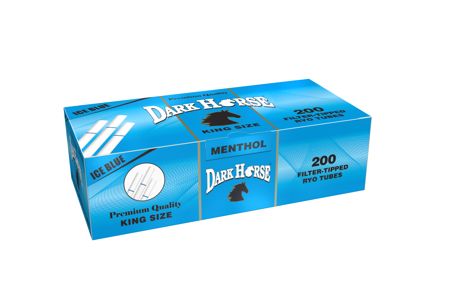 Dark Horse Tubes 200 ct - Ice Blue (Menthol) King