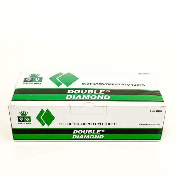 Double Diamond tubes 200 ct - Green 100mm