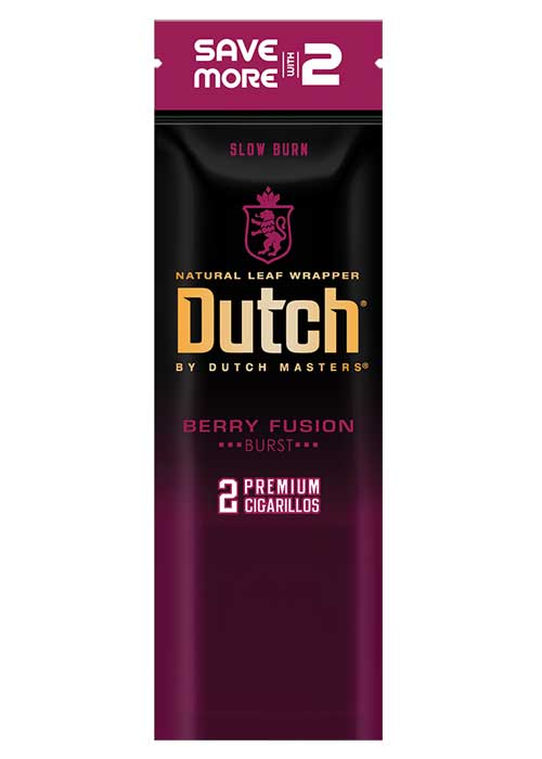 Dutch Natural Leaf Cigarillos - Berry Fusion Pouch