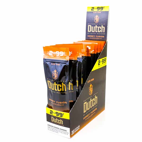 Dutch Natural Leaf Cigarillos - Honey Fusion Pouch
