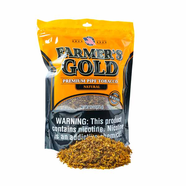 Farmer's Gold Pipe Tobacco 1 lb (16oz) - Natural