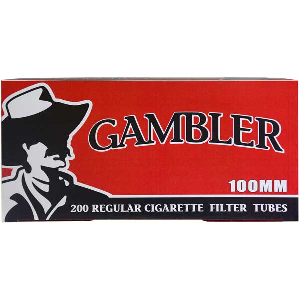 Gambler tubes 200 ct. Regular 100mm