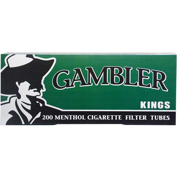 Gambler tubes 200 ct. Menthol King