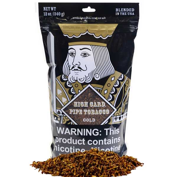 High Card Pipe Tobacco 12 oz - Gold