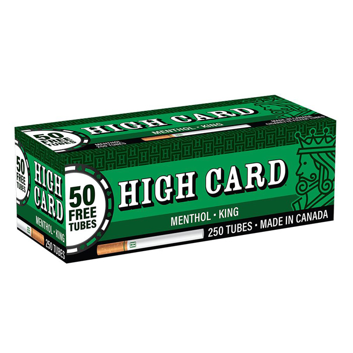 High Card Tubes 250ct Menthol King