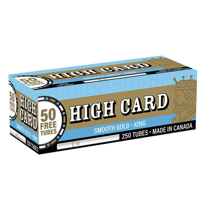 High Card Tubes 250ct Smooth Gold King
