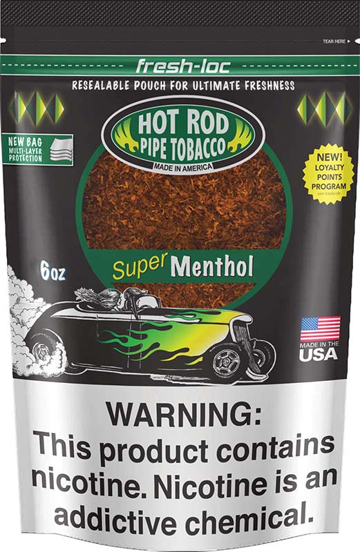 Hot Rod Pipe Tobacco 6 oz - Super Menthol