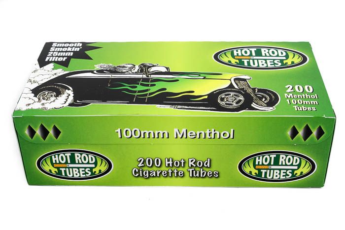 Hot Rod tubes 200 ct. Menthol 100mm