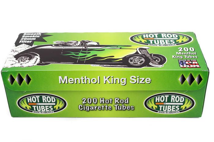 Hot Rod tubes 200 ct Menthol King