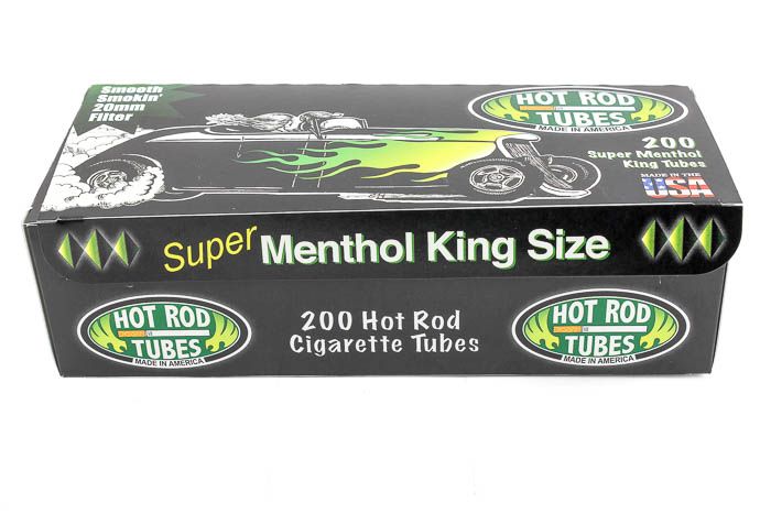 Hot Rod tubes 200 ct. Super Menthol King