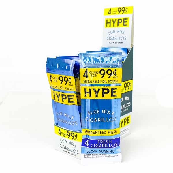 Hype Foil Pouch Cigarillos - 4 pack - Blue Mixx