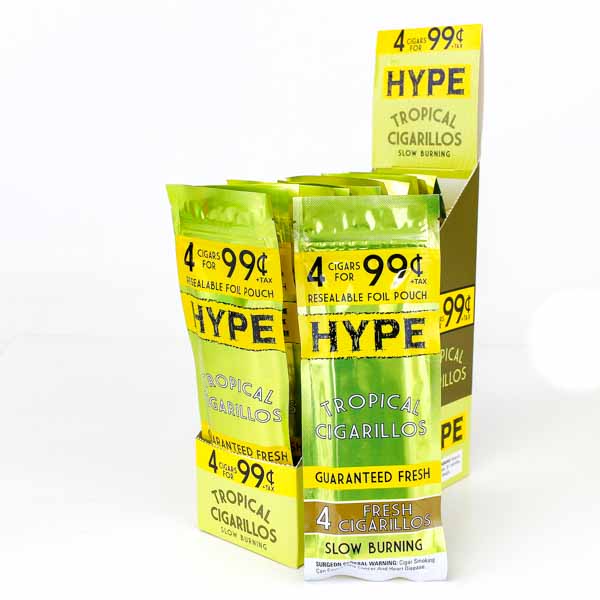 Hype Foil Pouch Cigarillos - 4 pack - Tropical