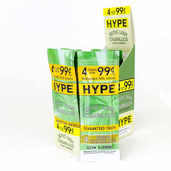 Hype Foil Pouch Cigarillos - 4 pack - Xotic Lush