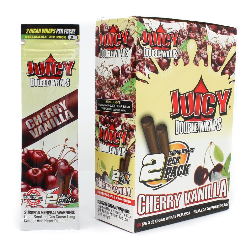 Juicy Double Blunt Wraps - Pouch - Cherry Vanilla