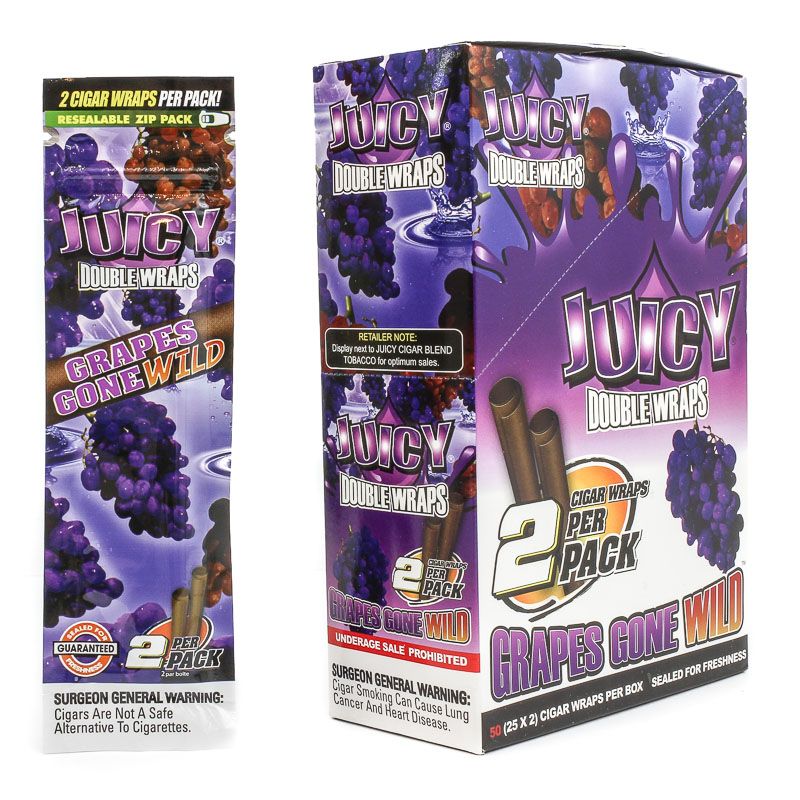 Juicy Double Blunt Wraps - Pouch - Grapes Gone Wild