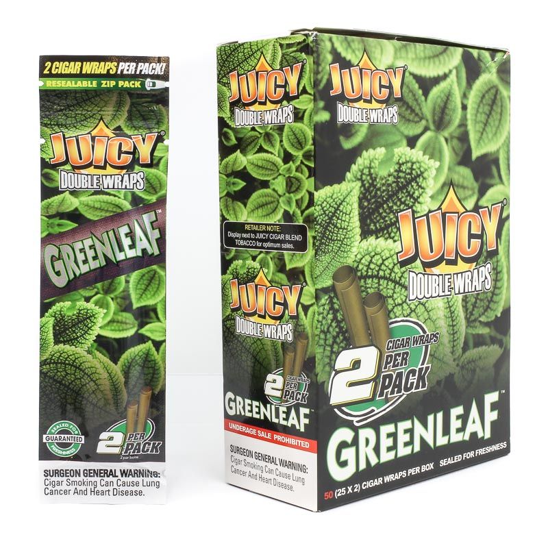 Juicy Double Blunt Wraps - Pouch - Greenleaf