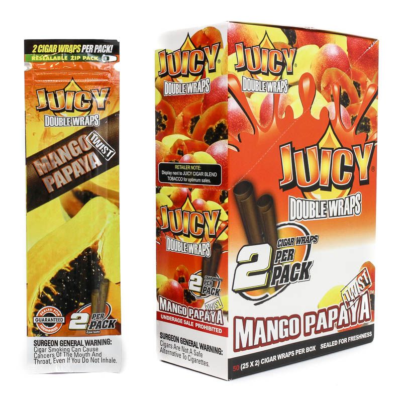 Juicy Double Blunt Wraps - Pouch - Mango Papaya