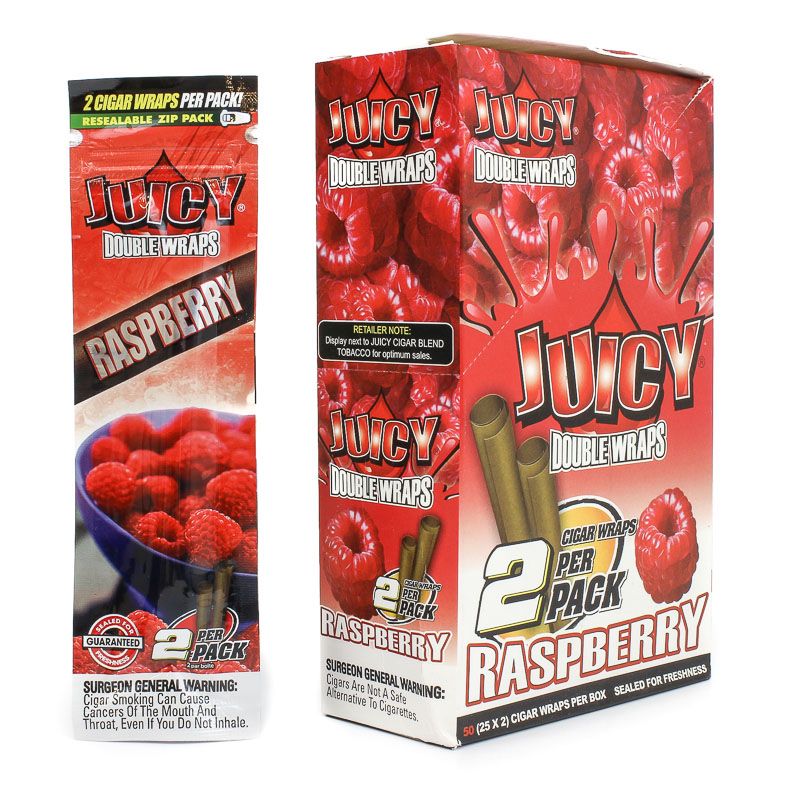 Juicy Double Blunt Wraps - Pouch - Raspberry
