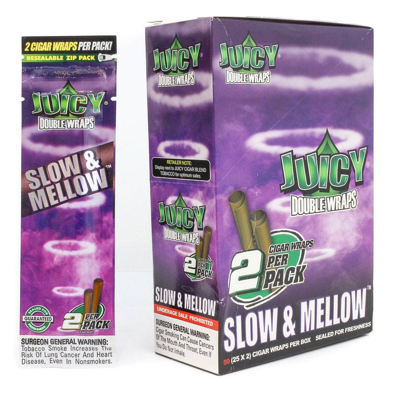 Juicy Double Blunt Wraps - Pouch - Slow and Mellow