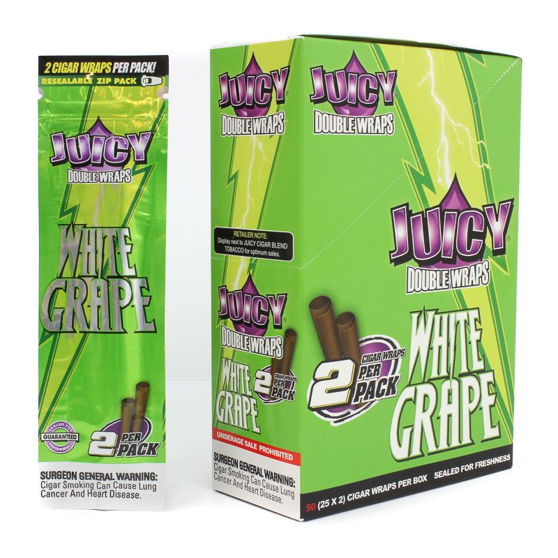 Juicy Double Blunt Wraps - Pouch - White Grape