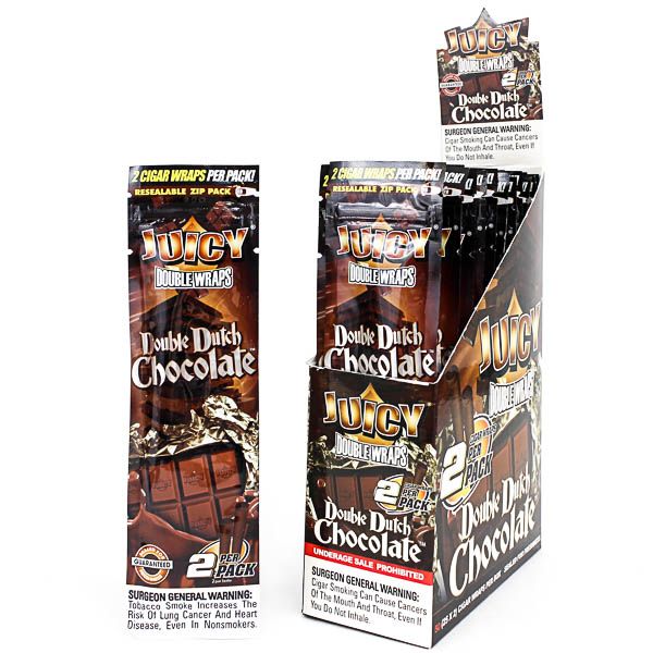 Juicy Double Blunt Wraps - Pouch - Double Dutch Chocolate